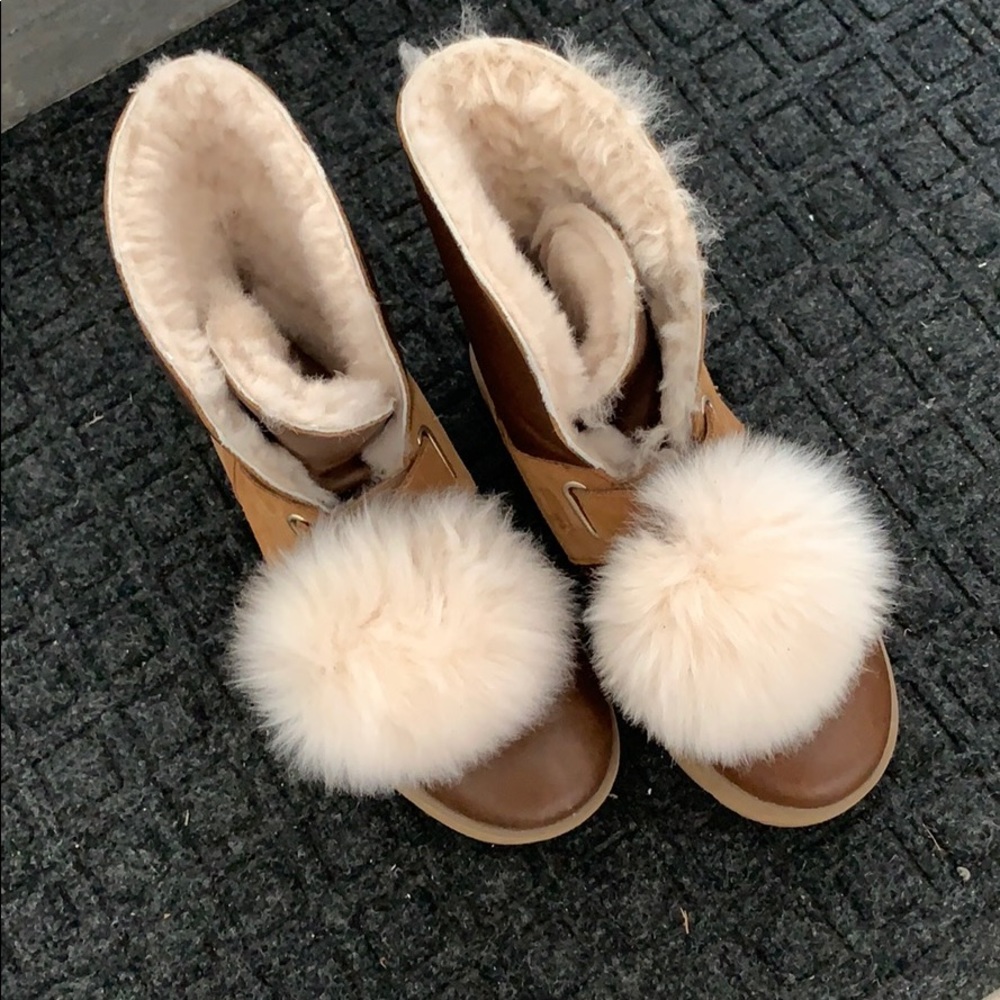 brown leather UGG boots